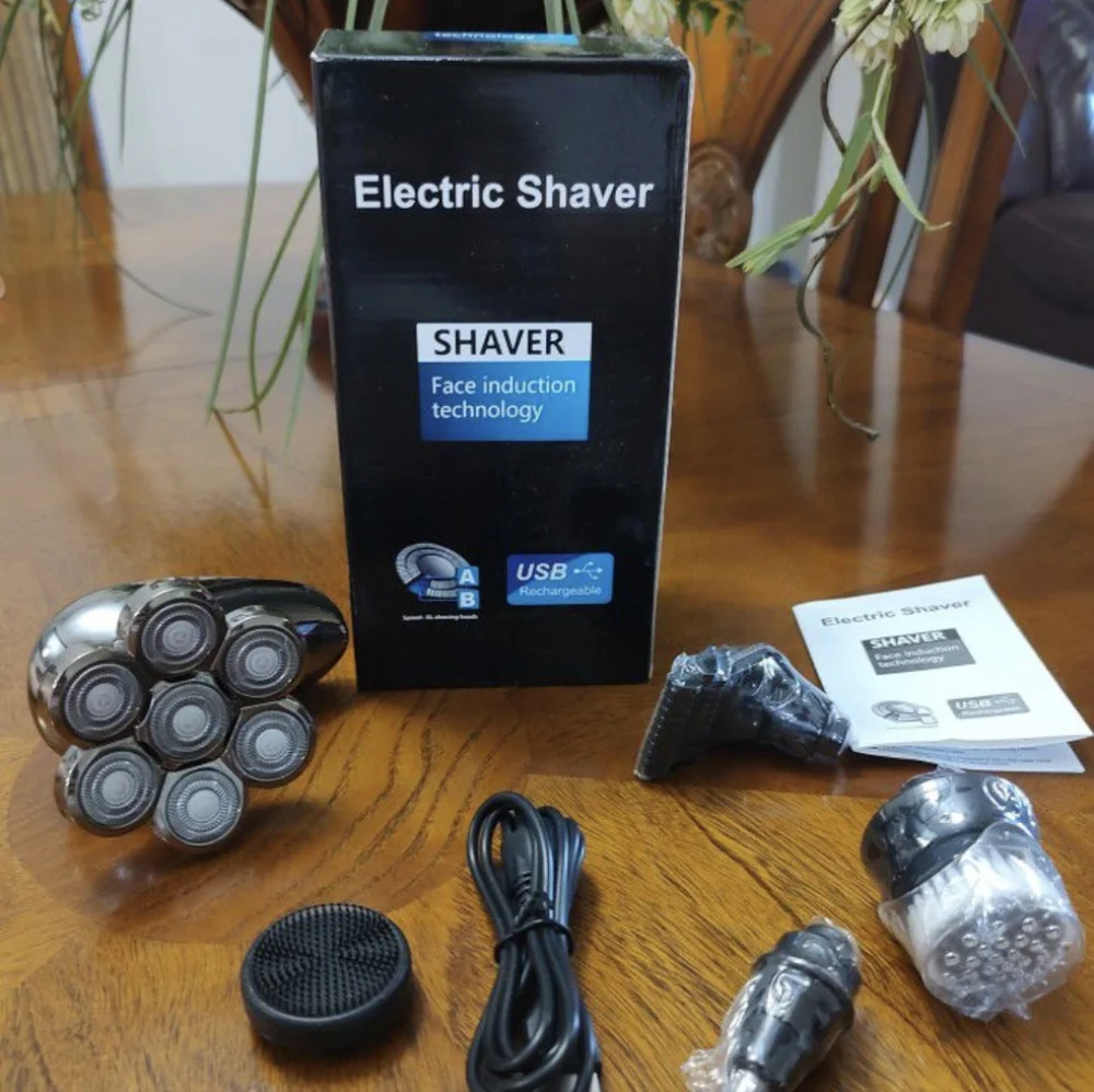 Seven Heads Electric Shaver Razor Water Proof Cordless